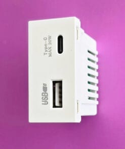 Sạc điện thoại nhanh 20W Type C + USB màu trắng