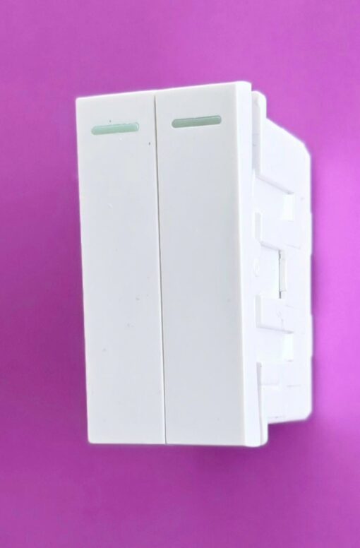 Công tắc đôi 16A 1 chiều màu trắng