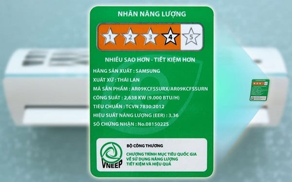 Tìm giá trị công suất trên nhãn dán của thiết bị