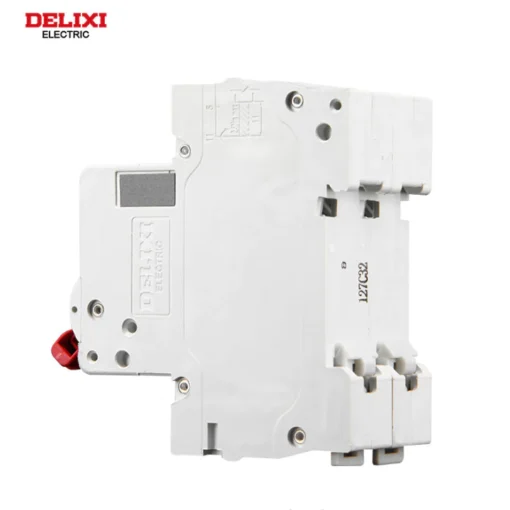 Aptomat cài ray MCB 2P 32A chống quá tải ngắn mặt DELIXI